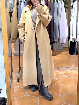 「アイテム（ネックレス）」を使った、TOMOさん（レディース・152cm）の秋コーディネート