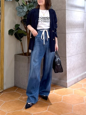 「夏服コーデ」｜「アイテム（ジャケット/アウター）」を使った、TOMOさん（レディース・152cm）の夏コーディネート