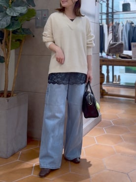 「アイテム（キャミソール）」を使った、TOMOさん（レディース・152cm）の秋コーディネート