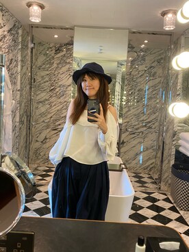 「initial（イニシャル）のアイテム（帽子）」を使った、hazelthebitchさん（レディース・166cm）の夏コーディネート