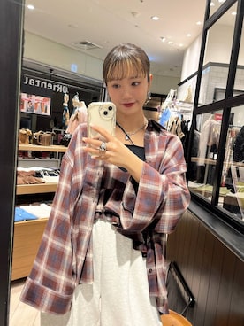 「アイテム（キャミソール、レッド系）」を使った、minoriさん（レディース・156cm）の秋コーディネート