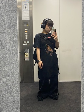「アイテム（デジタル腕時計）」を使った、suzukaさん（レディース・150cm）の夏コーディネート