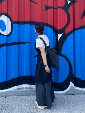「アイテム（デジタル腕時計）」を使った、suzukaさん（レディース・150cm）の夏コーディネート