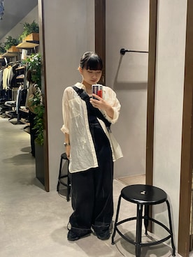 「アイテム（デジタル腕時計）」を使った、suzukaさん（レディース・150cm）の秋コーディネート