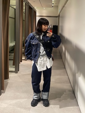 「アイテム（スウェット）」を使った、suzukaさん（レディース・150cm）の秋コーディネート