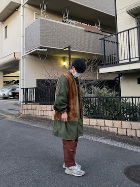 「M65」｜「アイテム（その他アウター）」を使った、けろんさん（メンズ・175cm）の冬コーディネート