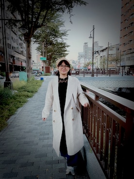 「earth music&ecology（アースミュージックアンドエコロジー）のアイテム（ダッフルコート）」を使った、Sayun さん（レディース・160cm）の冬コーディネート