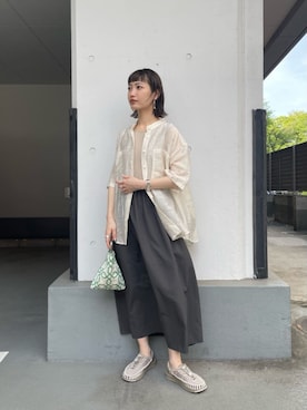 「GHOSPELL（ゴスペル）のアイテム」を使った、先原（sakihara）さん（レディース・155cm）の春コーディネート