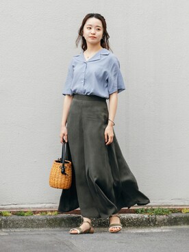 「URBAN RESEARCH ROSSO WOMEN（アーバンリサーチ　ロッソ）のアイテム（サンダル）」を使った、Mizuhoさん（レディース・158cm）の夏コーディネート