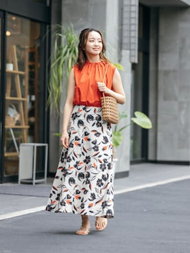 「URBAN RESEARCH ROSSO WOMEN（アーバンリサーチ　ロッソ）のアイテム（サンダル）」を使った、Mizuhoさん（レディース・158cm）の夏コーディネート