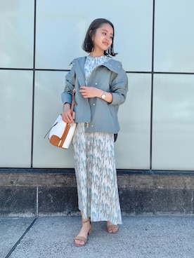 「RODE SKO」｜「アイテム（ブルゾン）」を使った、Mizuhoさん（レディース・158cm）の夏コーディネート