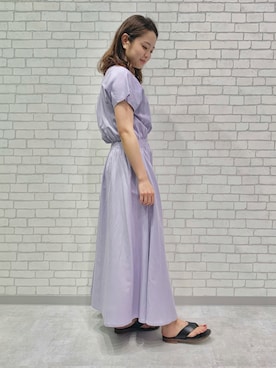 「Vネック」｜Mizuhoさん（レディース・158cm）の夏コーディネート