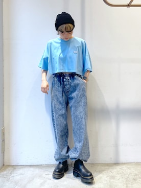 「ごきげんウィーク」｜「アイテム（帽子）」を使った、上野　瑞稀さん（レディース・157cm）の春コーディネート