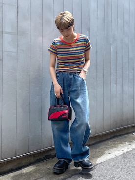 「ごきげんウィーク」｜「アイテム（ハンドバッグ）」を使った、上野　瑞稀さん（レディース・157cm）の春コーディネート