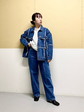 「ボウタイ」｜「アイテム（アクセサリー）」を使った、ひーさんさん（レディース・154cm）の春コーディネート