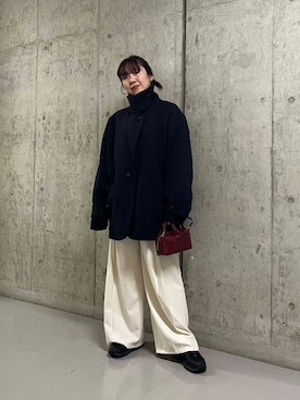 「アイテム（イヤリング）」を使った、ひーさんさん（レディース・154cm）の冬コーディネート