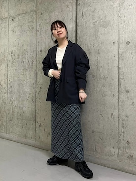 「KBF（ケイビーエフ）のシアーベロアシャーリングスリーブトップス（Tシャツ/カットソー）」を使った、ひーさんさん（レディース・154cm）の秋コーディネート