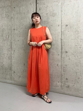 「KBF（ケイビーエフ）のアイテム（イヤリング）」を使った、ひーさんさん（レディース・154cm）の夏コーディネート