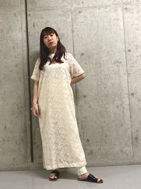 「KBF+」｜「アイテム（ワンピース/ドレス）」を使った、ひーさんさん（レディース・154cm）の夏コーディネート