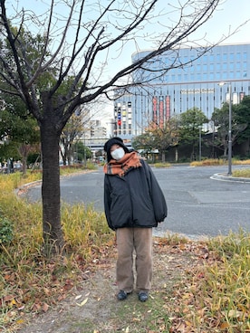 「アイテム（ブルゾン）」を使った、Hinanoさん（レディース・161cm）の秋コーディネート