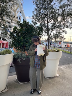 「アイテム（インテリア）」を使った、Hinanoさん（レディース・161cm）の秋コーディネート