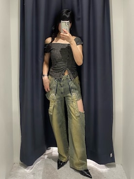 「アイテム（パンプス）」を使った、mizukiさん（レディース・154cm）の夏コーディネート