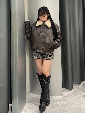 「アイテム（ブルゾン）」を使った、misakiさん（レディース・145cm）の秋コーディネート