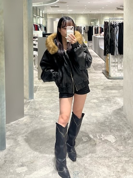 「アイテム（パンツ）」を使った、misakiさん（レディース・145cm）の冬コーディネート