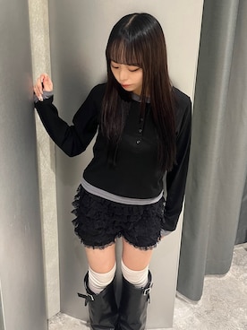 「アイテム（Tシャツ/カットソー）」を使った、misakiさん（レディース・145cm）の秋コーディネート