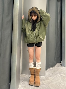 「アイテム（ブルゾン）」を使った、misakiさん（レディース・145cm）の秋コーディネート