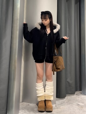 「アイテム（パーカー）」を使った、misakiさん（レディース・145cm）の秋コーディネート