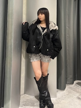 「アイテム（ブルゾン）」を使った、misakiさん（レディース・145cm）の秋コーディネート