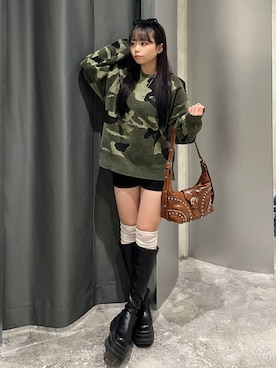 「アイテム（ネックレス）」を使った、misakiさん（レディース・145cm）の秋コーディネート