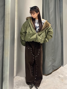 「アイテム（ブルゾン）」を使った、misakiさん（レディース・145cm）の秋コーディネート