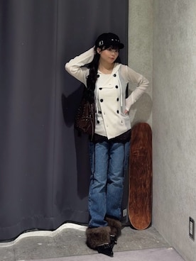 「アイテム（キャスケット）」を使った、misakiさん（レディース・145cm）の夏コーディネート