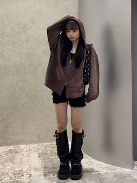 「アイテム（ブーツ）」を使った、misakiさん（レディース・145cm）の夏コーディネート