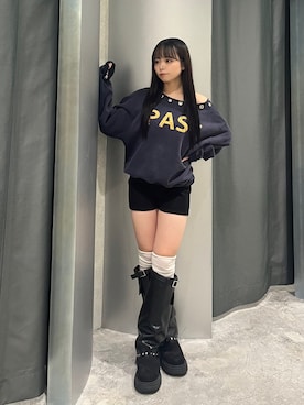 「アイテム（スウェット）」を使った、misakiさん（レディース・145cm・20代）の秋コーディネート