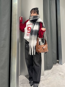 「アイテム（バッグ）」を使った、misakiさん（レディース・145cm）の冬コーディネート