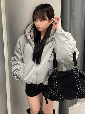 「アイテム（パンツ）」を使った、misakiさん（レディース・145cm）の冬コーディネート