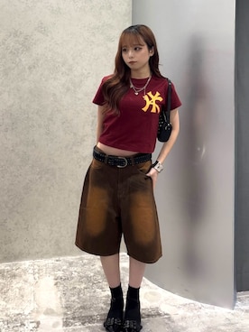 「アイテム（ベルト）」を使った、misakiさん（レディース・145cm）の夏コーディネート