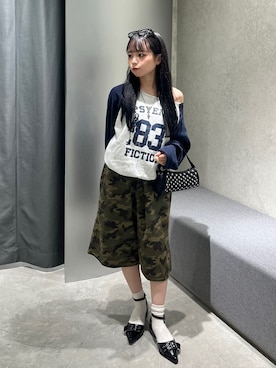 「アイテム（スウェット）」を使った、misakiさん（レディース・145cm）の夏コーディネート