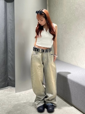 「アイテム（タンクトップ）」を使った、2pnwlさん（骨格ストレート・レディース・145cm）の夏コーディネート