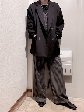 「アイテム（テーラードジャケット）」を使った、スニーカーさん（レディース・170cm）の秋コーディネート