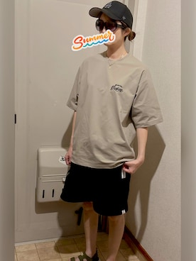「アイテム（ネックレス）」を使った、スニーカーさん（レディース・170cm・40代）の夏コーディネート