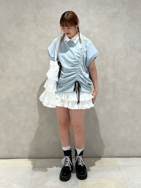 「jouetie（ジュエティ）のアイテム」を使った、MIYUUさん（骨格ナチュラル・レディース・161cm）の夏コーディネート