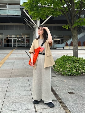 「mystic（ミスティック）のアイテム（ジャケット/アウター）」を使った、タハラノドカさん（レディース・156cm）の夏コーディネート
