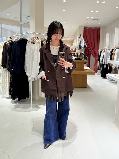 SHENERYフェイクスエードフリンジスカート新品未使用タグつき SHENERY（シーナリー）の「フェイクスエードフリンジスカート