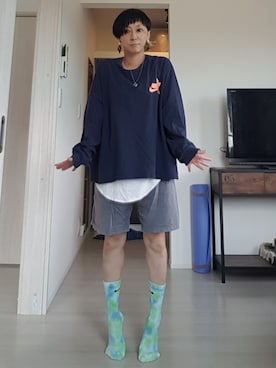 「アイテム（ピアス（両耳用））」を使った、gagﾞさん（レディース・152cm・40代）の夏コーディネート