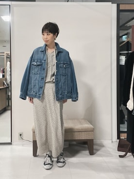 「UNTITLED（アンタイトル）の【Healthy DENIM】別注Bran／デニムジャケット（デニムジャケット、ブルー系）」を使った、IWAMOさん（レディース）の春コーディネート