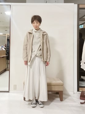 「UNTITLED（アンタイトル）のアイテム（ブルゾン）」を使った、IWAMOさん（レディース・168cm）の冬コーディネート